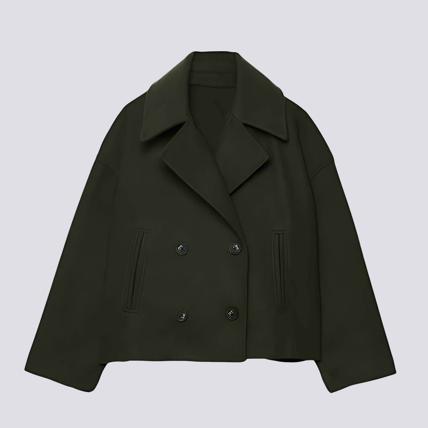 Bethney - Elegancka krótka kurtka wełniana z klasycznym kołnierzem dla kobiet