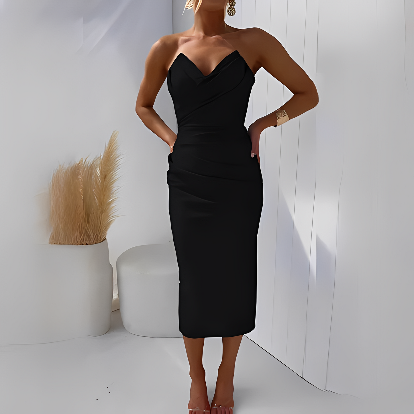 Wanda - Elegancka sukienka bez ramiączek dla kobiet