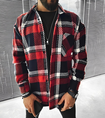 Eugene - Stylowa koszula w kratę z długim rękawem dla mężczyzn