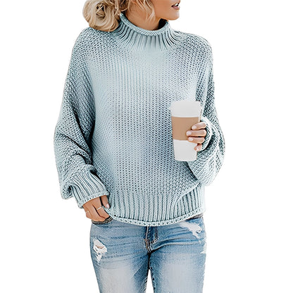 Evalyn - Luźny golfowy sweter damski