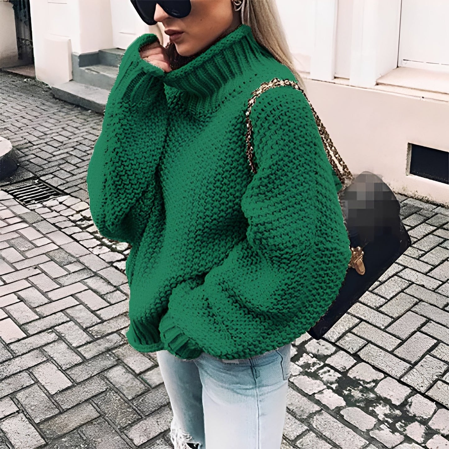 Paulina - Luźny golf z grubej dzianiny dla kobiet