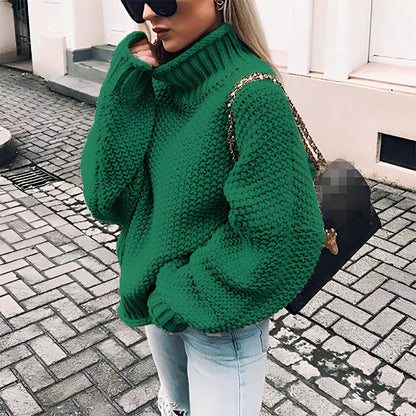 Paulina - Luźny golf z grubej dzianiny dla kobiet