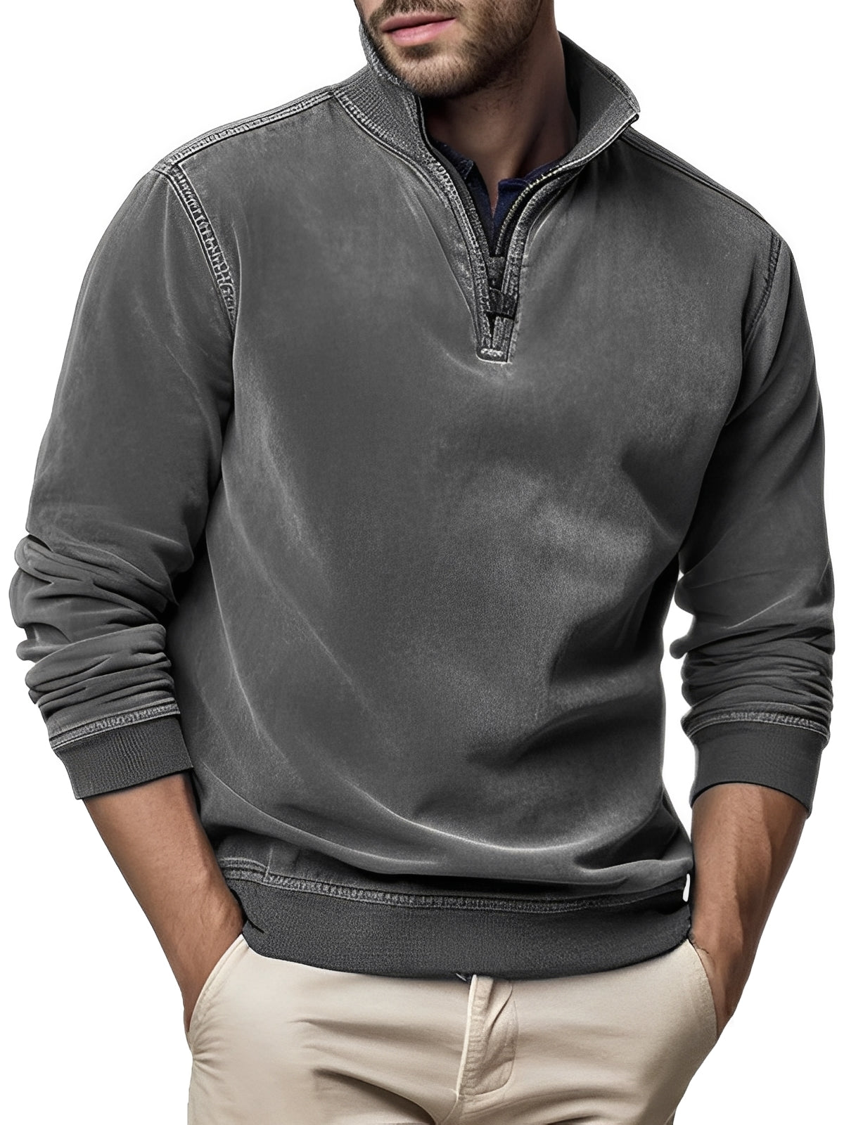 Jack - Luźny ciepły sweter dla mężczyzn