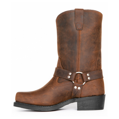 Crofton - Lekkie skórzane buty kowbojskie dla mężczyzn