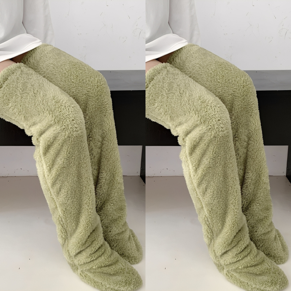 Camellia - Ciepłe, zimowe skarpety za kolano dla kobiet