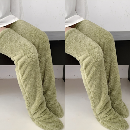 Camellia - Ciepłe, zimowe skarpety za kolano dla kobiet