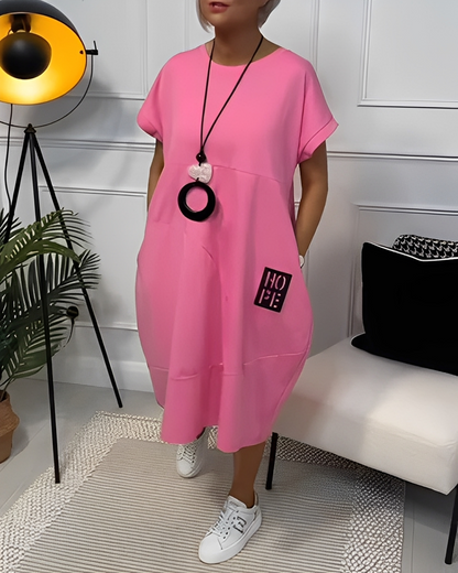 Estelle - Luźna, prosta sukienka dla kobiet