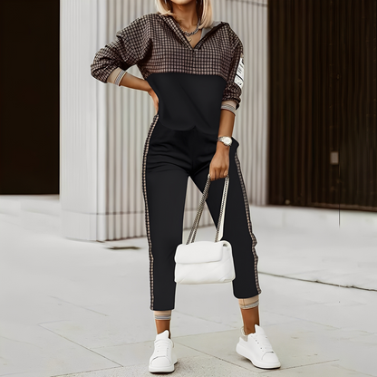 Hollie - Modny damski dres z suwakiem