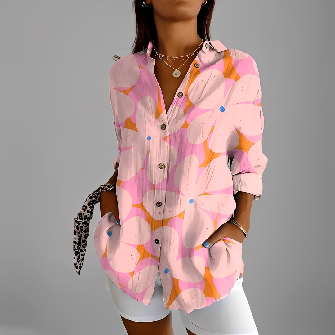 Annick - Modna bluzka z długim rękawem dla kobiet