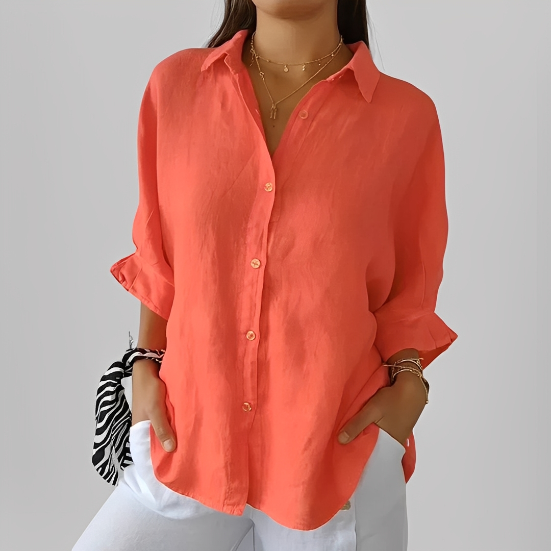 Antoinete - Elegancka bluzka damska z długim rękawem