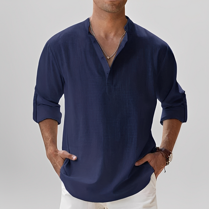 Ezriel - Wygodna koszula męska z półkieszeniami