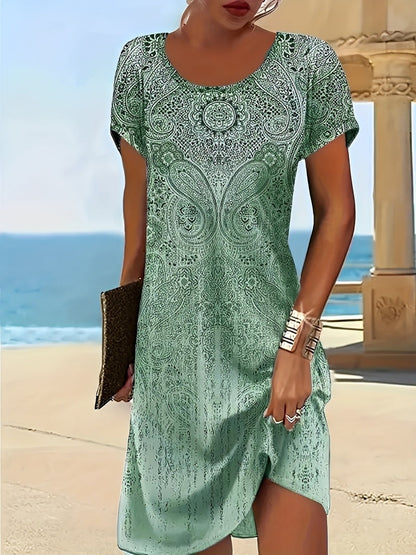 Hannah - Stylowe drukowane sukienka dla kobiet