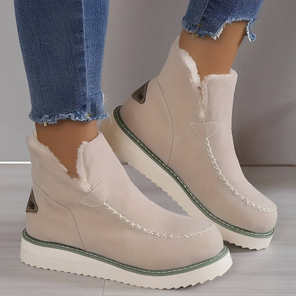 Ashlee - Kobiece ciepłe buty zimowe na koturnie