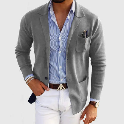 Silvanus - Męski Casual Dzianinowy Blezer, Lekki