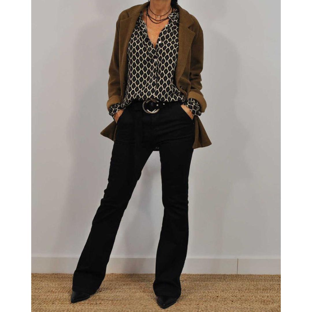 Zara - Bluzka casual z dekoltem V