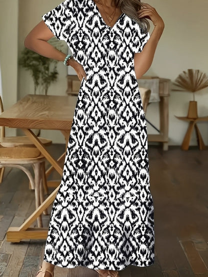 Alexia - Stylowa suknia maxi z długimi rękawami dla kobiet