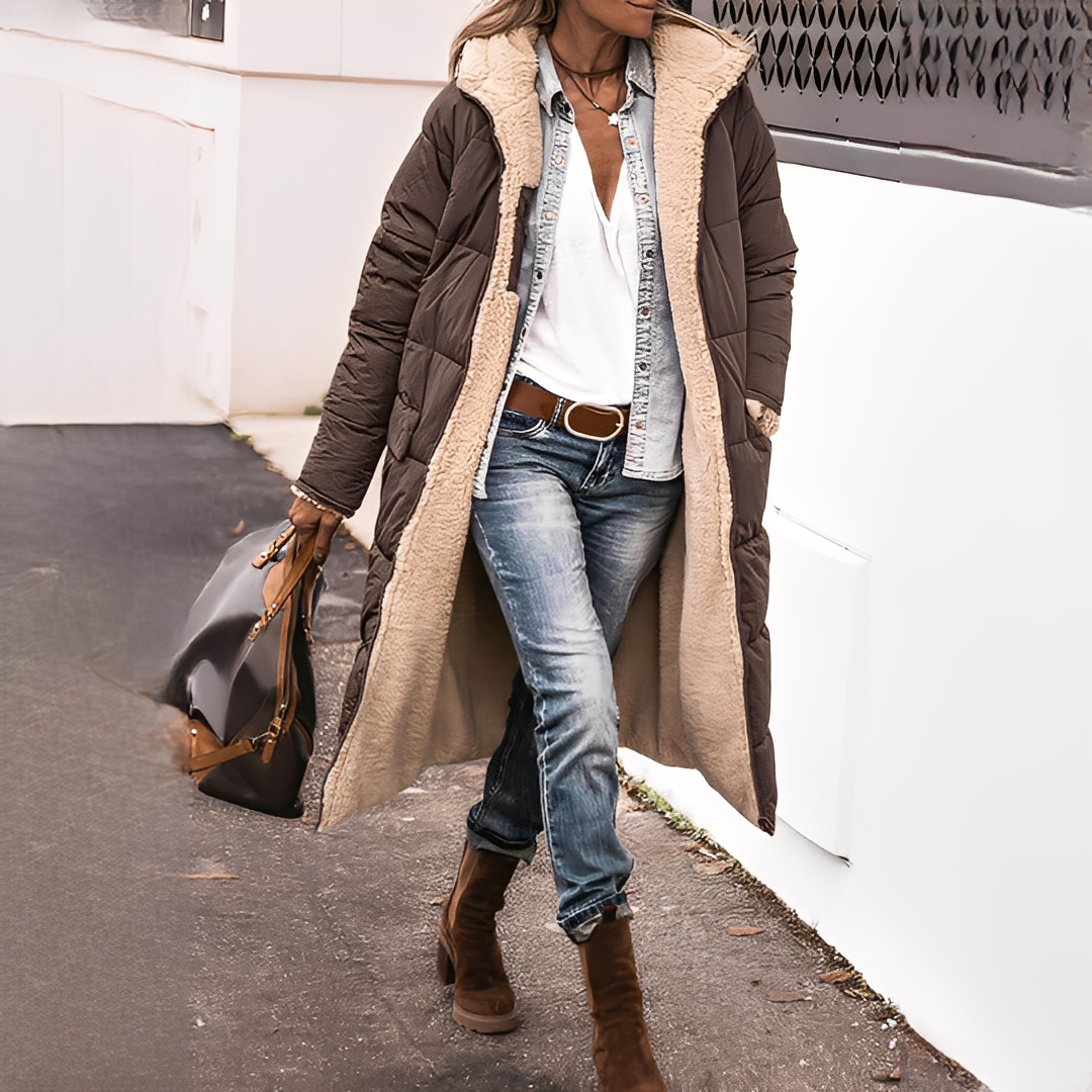 Dobie - Ciepły i wygodny zimowy płaszcz dla kobiet