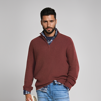 Drix - Ciepły i wygodny sweter z półzamkiem dla mężczyzn