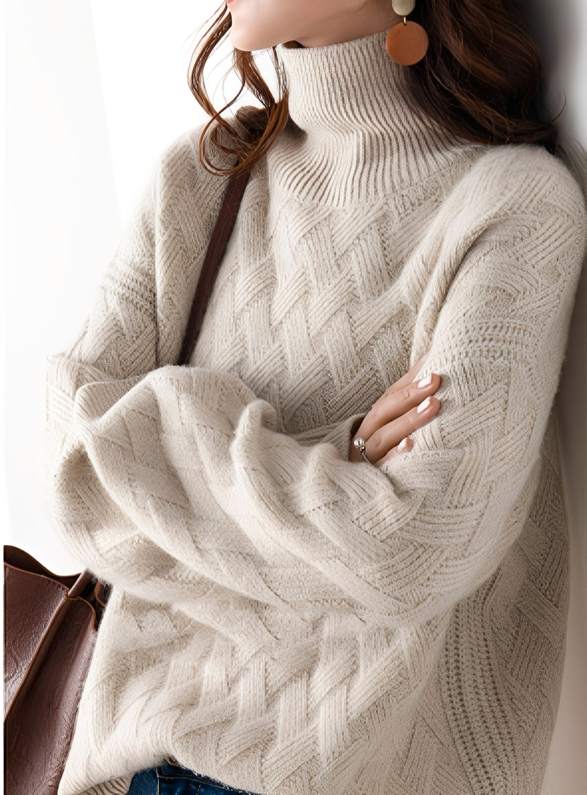 Stacey - Stylowy golf z teksturą dla pań