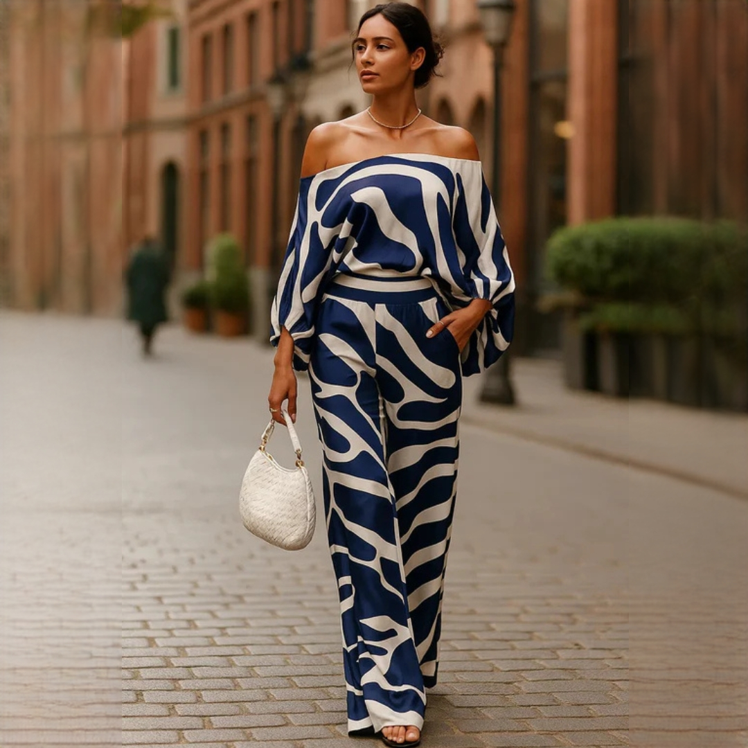 Jenny - Elegancki i wytworny komplet dwuczęściowy dla kobiet