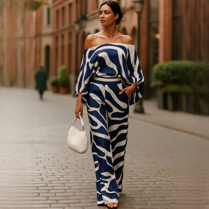 Jenny - Elegancki i wytworny komplet dwuczęściowy dla kobiet