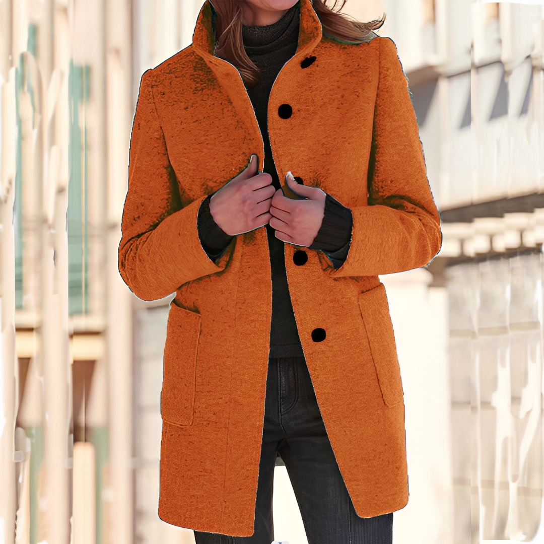 Tatienne - Damski długi nowoczesny płaszcz zimowy