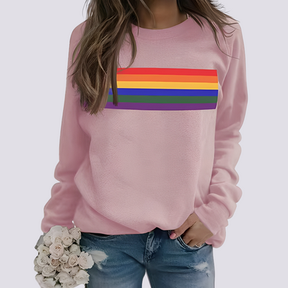 Roseann - Stylowy sweter z kolorowym deseniem dla pań