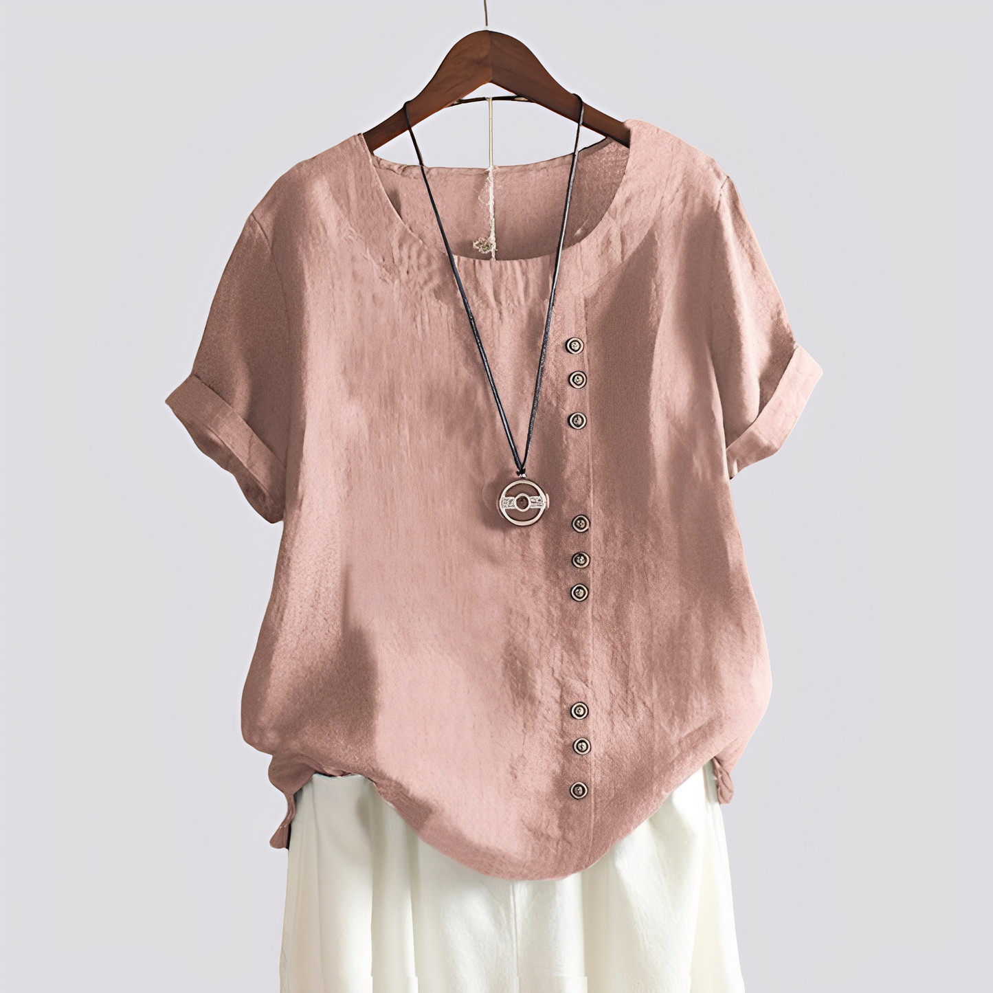 Isabelle - Wygodna koszulka z krótkimi rękawami dla kobiet