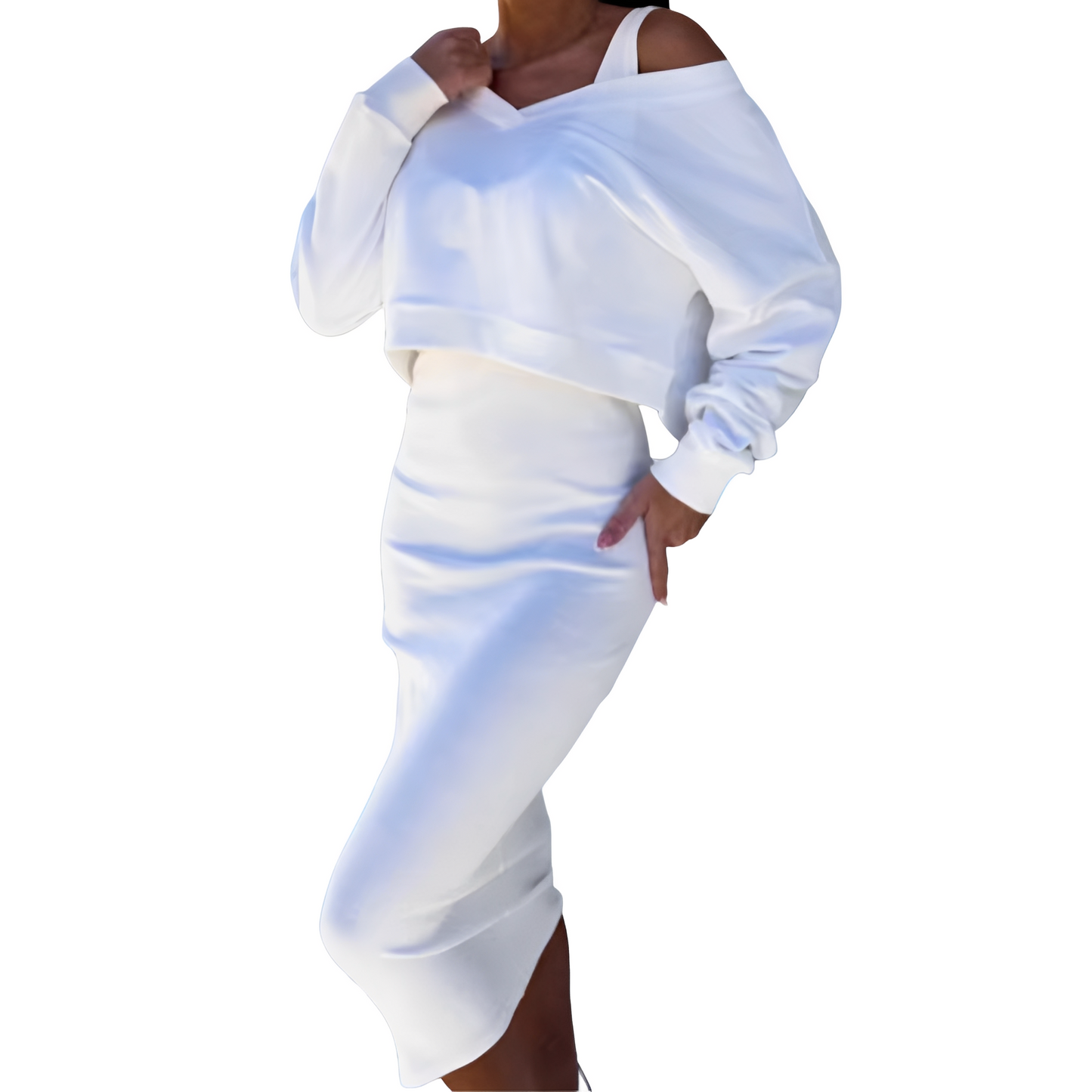 Tianna - Elegancki zestaw z sweterkiem i spódnicą dla kobiet