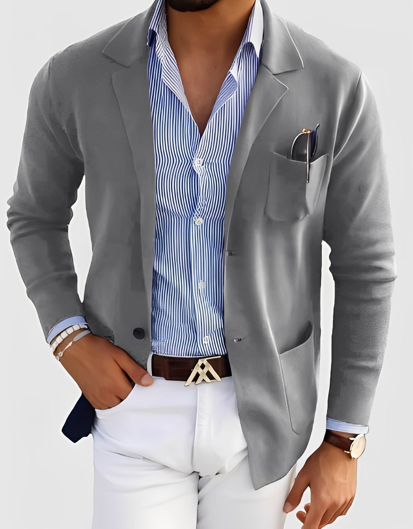 Giffard - Elegancka wełniana kurtka z dwurzędowym zapięciem dla mężczyzn