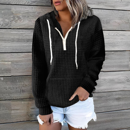 Amanda - Modny damski Waffel-Hoodie