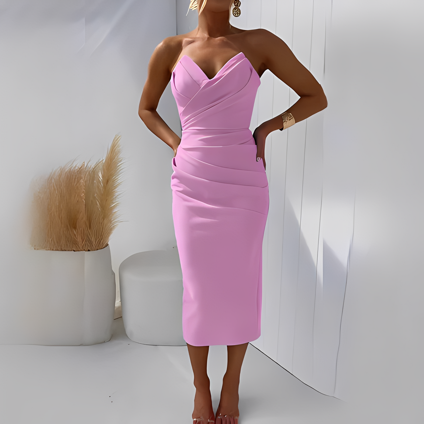 Wanda - Elegancka sukienka bez ramiączek dla kobiet