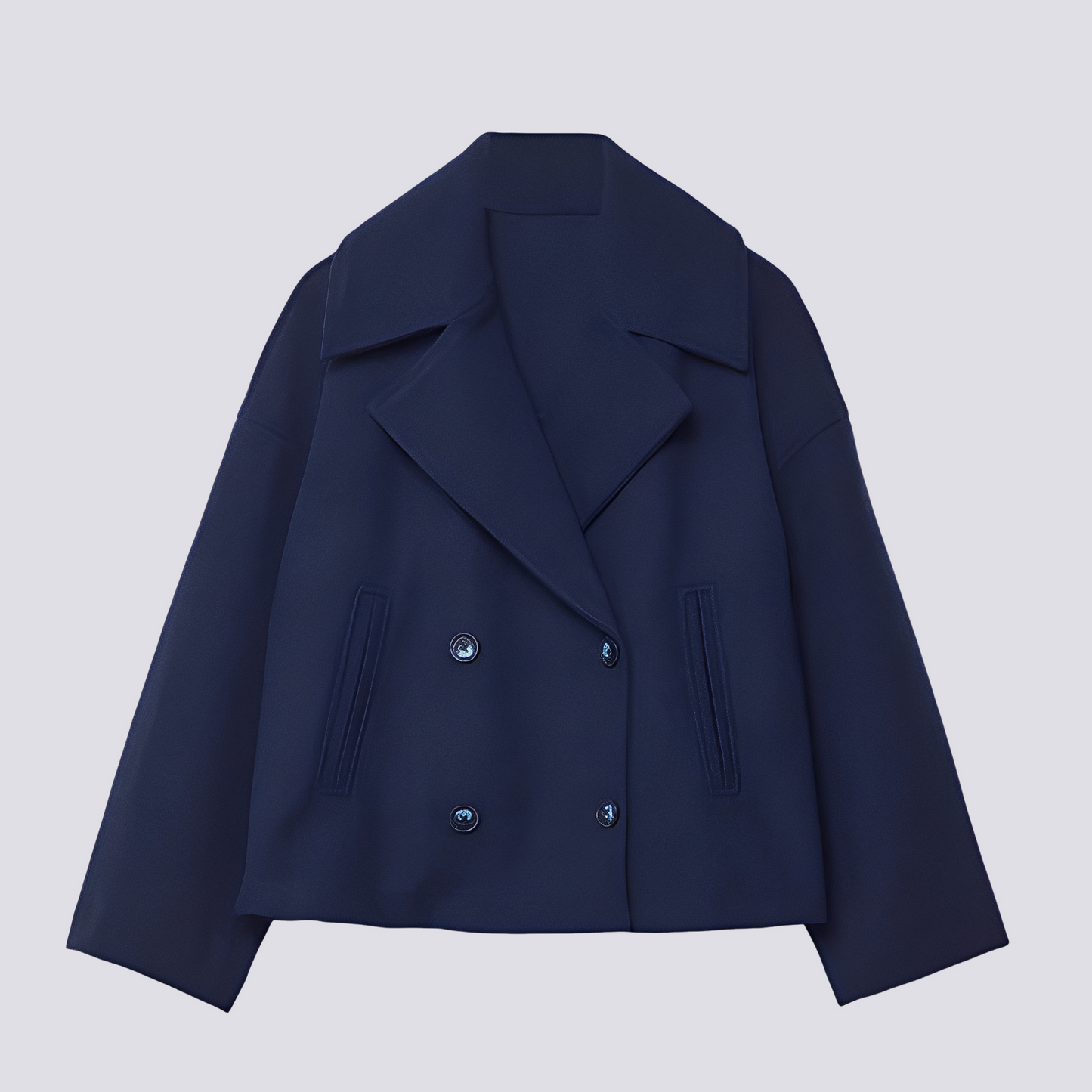 Bethney - Elegancka krótka kurtka wełniana z klasycznym kołnierzem dla kobiet