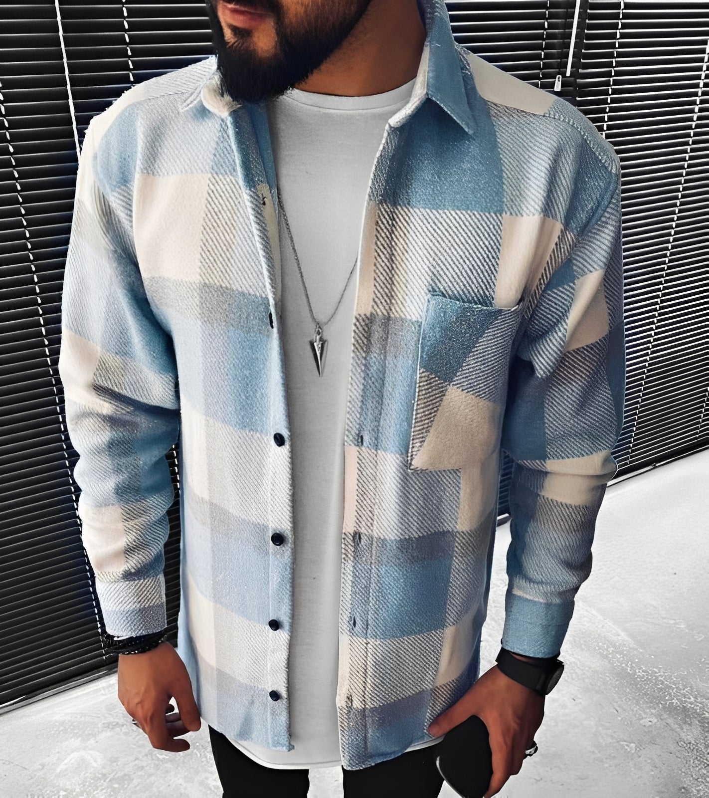 Eugene - Stylowa koszula w kratę z długim rękawem dla mężczyzn