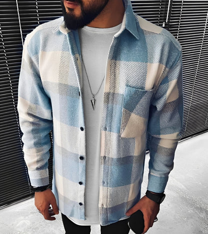 Eugene - Stylowa koszula w kratę z długim rękawem dla mężczyzn