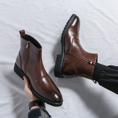 Kennith - Stylowe, codzienne skórzane buty Chelsea dla mężczyzn
