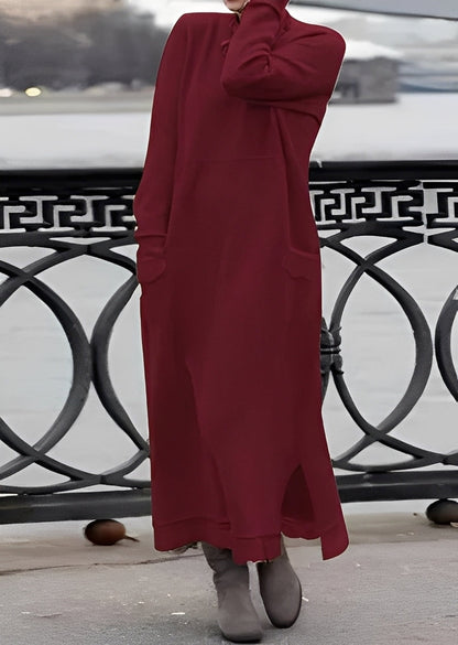 Emma - Stylowa, swobodna i ciepła sukienka damska