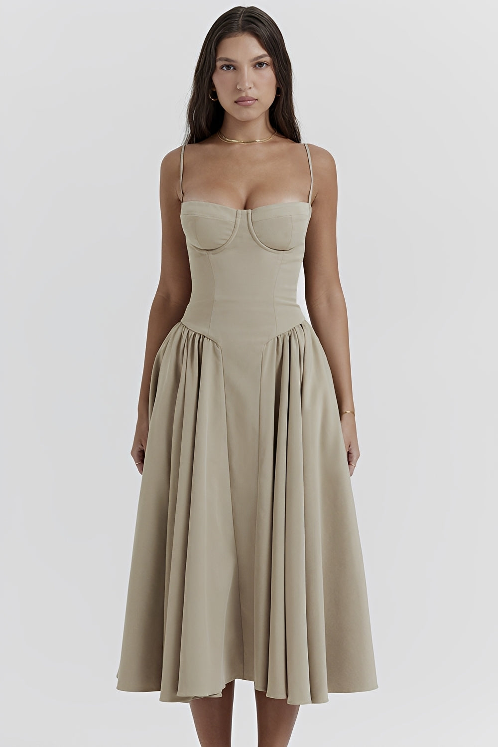 Bonnie - Swobodne, otwarte na plecach sukienka na ramiączka dla kobiet