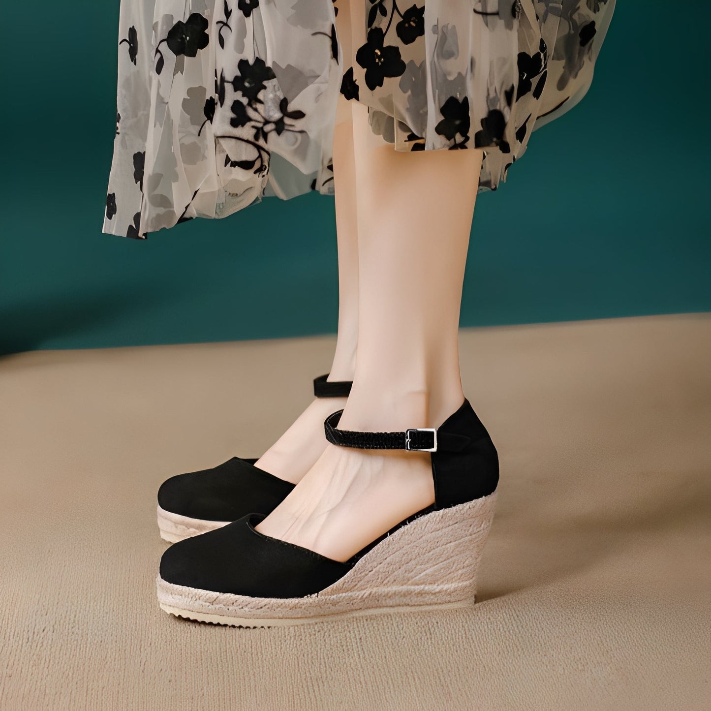 Yasmine - Modne sandały na koturnie dla kobiet