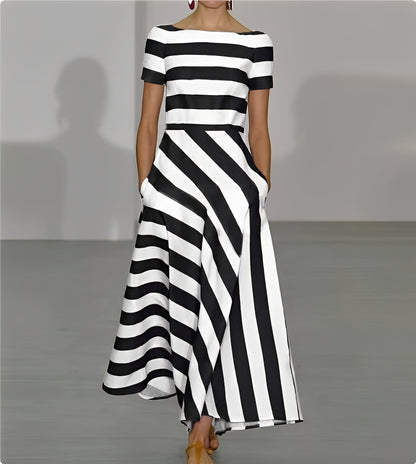 Rebecca - Stylowa suknia maxi w kroju A dla kobiet