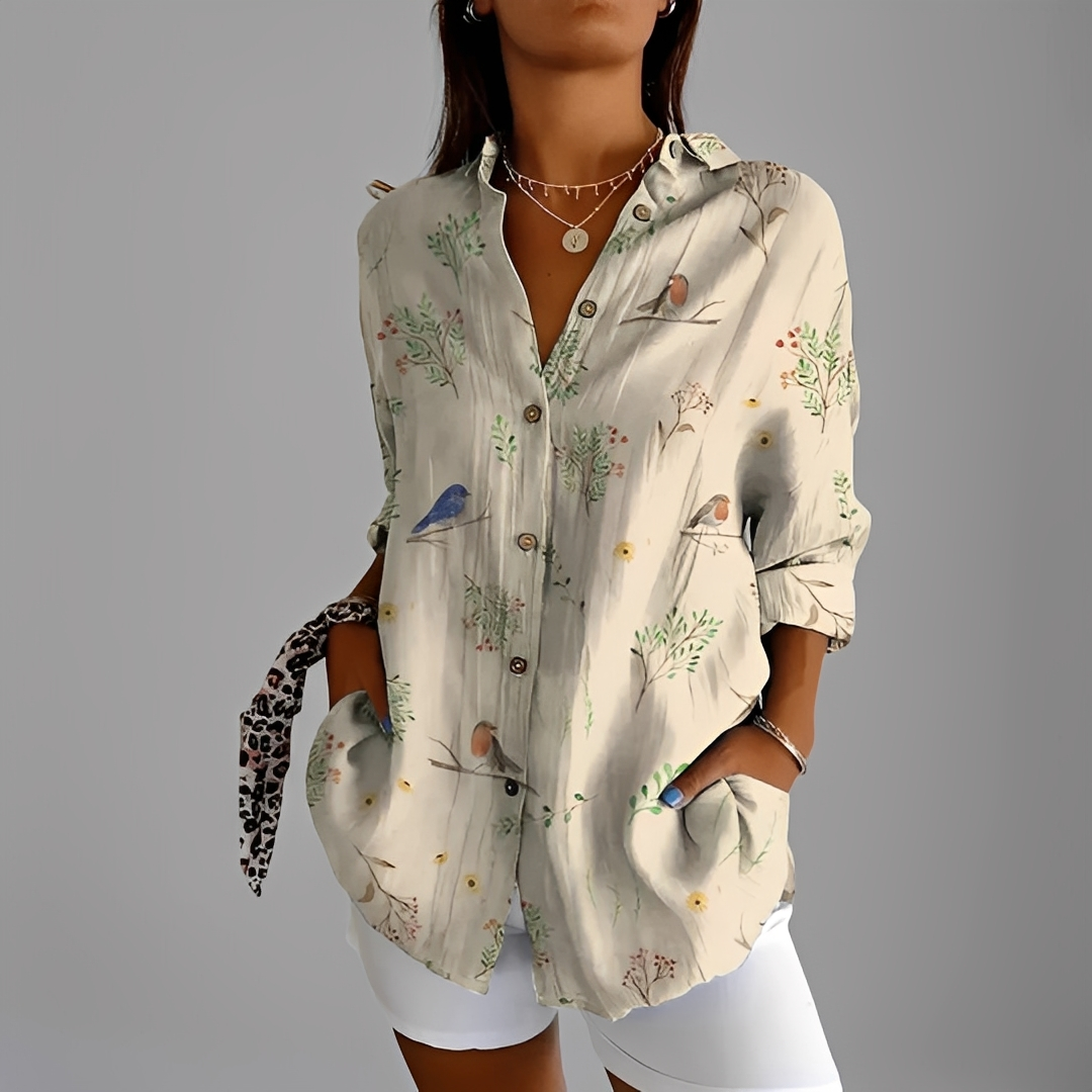 Annick - Modna bluzka z długim rękawem dla kobiet