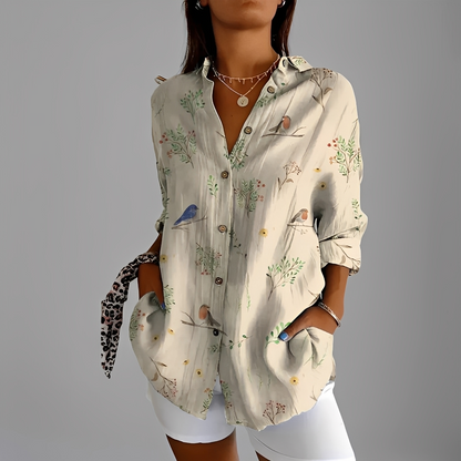 Annick - Modna bluzka z długim rękawem dla kobiet