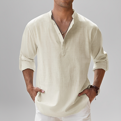 Ezriel - Wygodna koszula męska z półkieszeniami