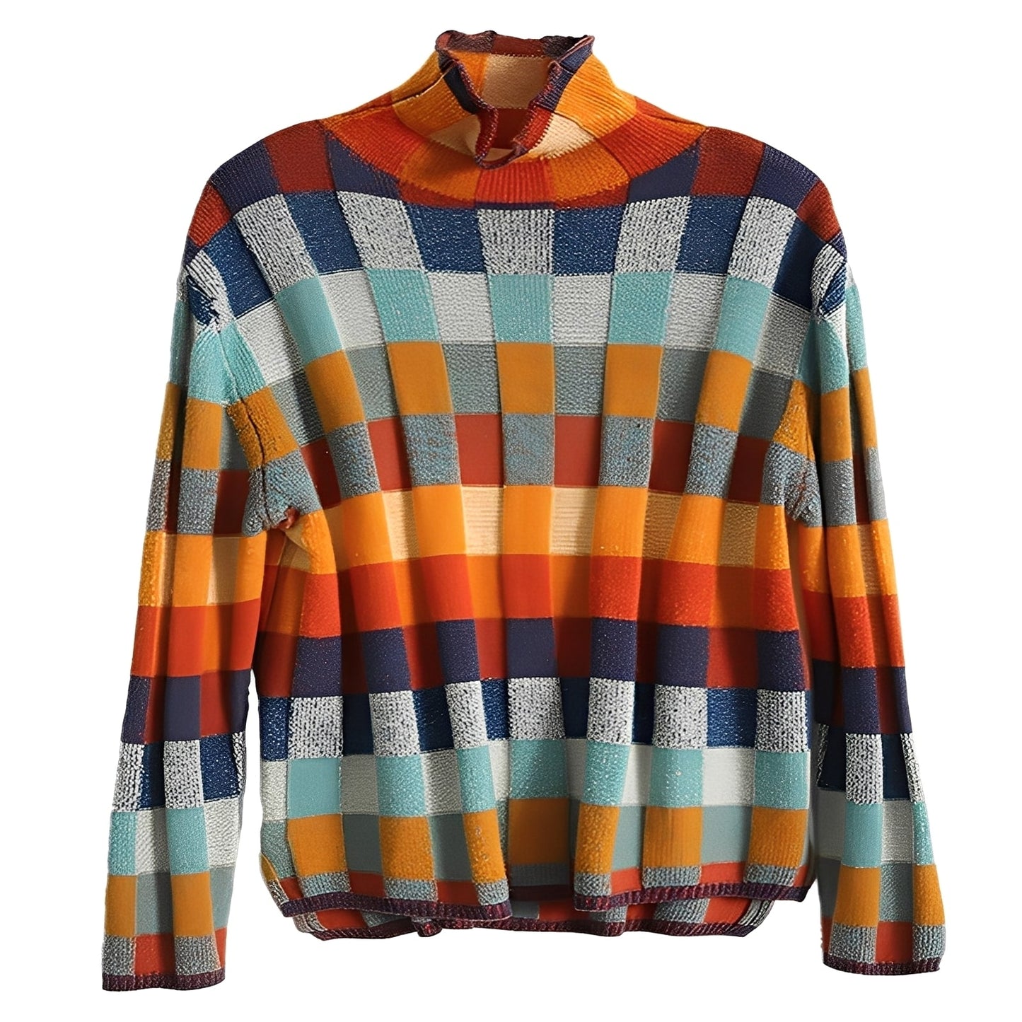 Katherine - Stylowy kaszmirowy sweter patchworkowy dla kobiet