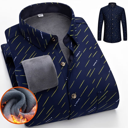 Anton - Modna i ciepła koszula w kratę z miłym polarem dla mężczyzn