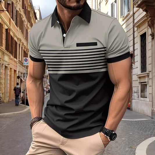 Rayden - Stylowa męska koszulka polo w paski