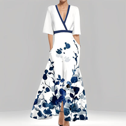 Geneviève - Elegancka sukienka w kwiaty dla kobiet