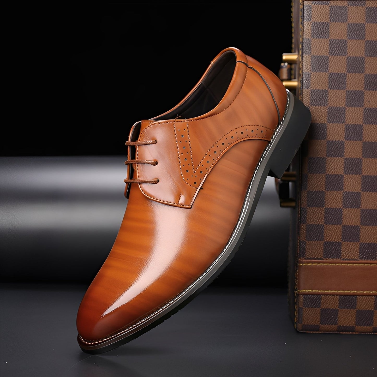 Beckham - Stylowe Sznurowane Buty Brogu dla Mężczyzn