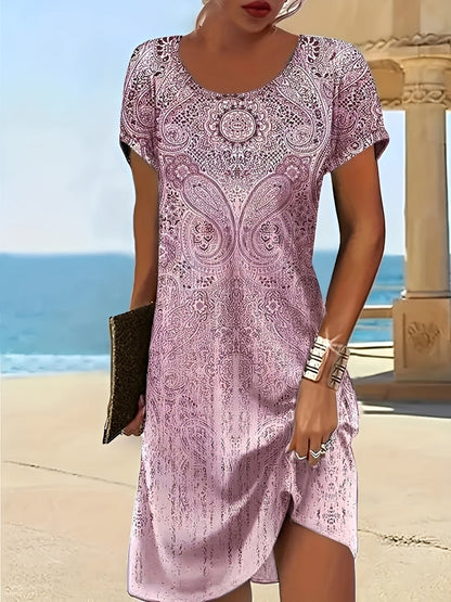 Hannah - Stylowe drukowane sukienka dla kobiet