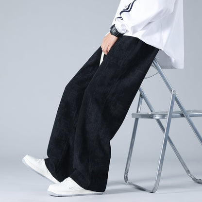 Larry - Stylowe, luźne męskie spodnie dresowe z sztruksu